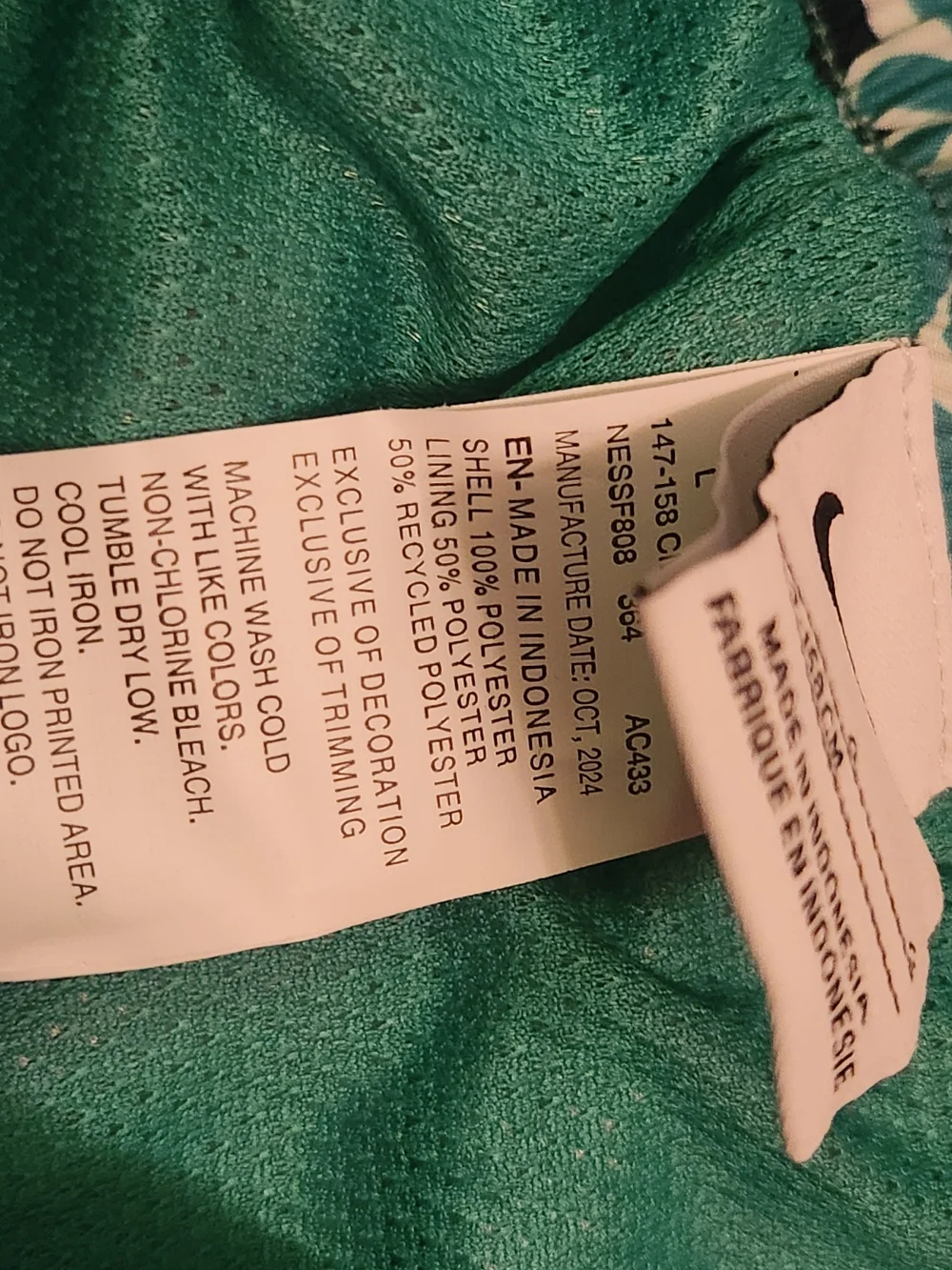 Nike Kids Swim Breaker Volley Swim Shorts NWT Size Large Boys